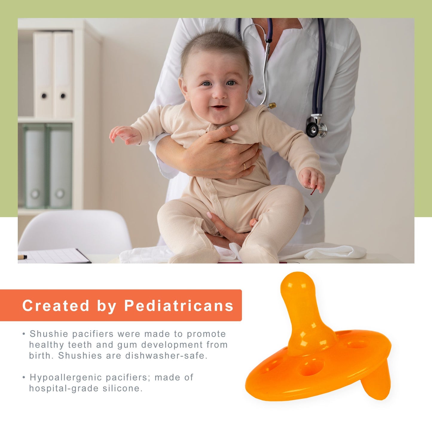 Shusher Sloth + 6-Pack Shushie™ Pacifiers