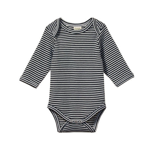 Long Sleeve Bodysuit - Navy Stripe