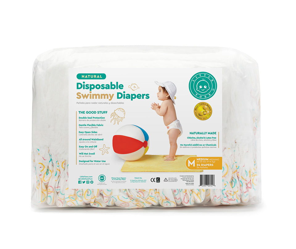 Little Toes Natural Disposable Swim Diapers - 24 Pack