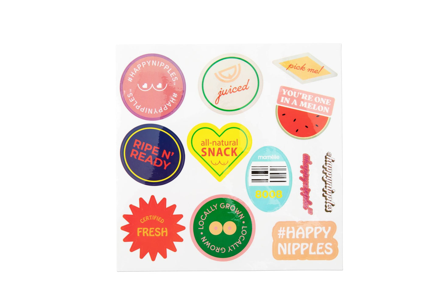 Waterproof Happy Nipples stickers